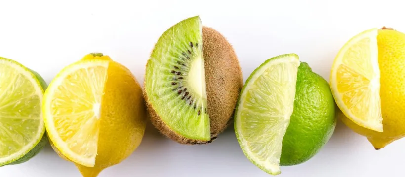 citron jaune citron vert et kiwi