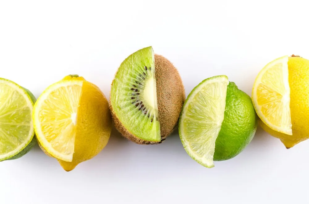 citron jaune citron vert et kiwi